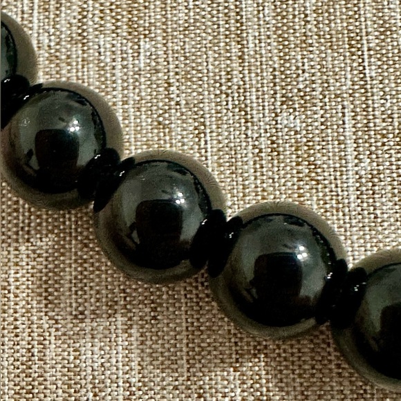 Express Men’s Genuine Stone Stretch Bracelet – Black Onyx / Agate – NWT - Picture 2 of 6